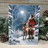 Starry Night with Santa- Lighted Tabletop Canvas